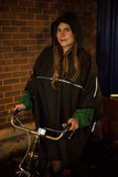 rain cycling cape poncho waterproof bike london urban oilcloth wax waxed cotton reflective be seen cycling lights